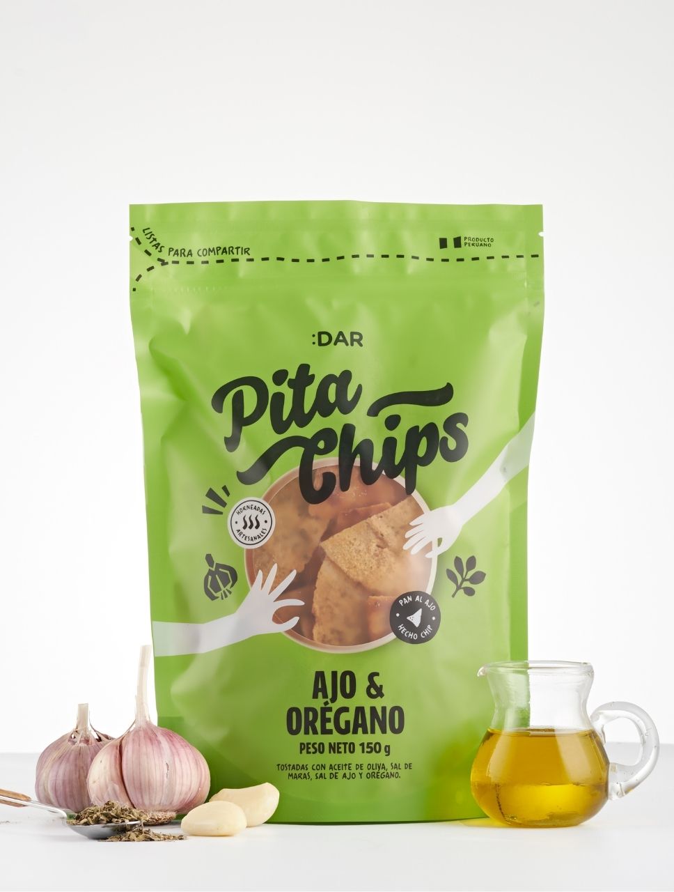 Pita chips de Ajo & Orégano